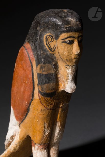 null Statuette representing the bird Bâ
The bird with a human head, stands upright...