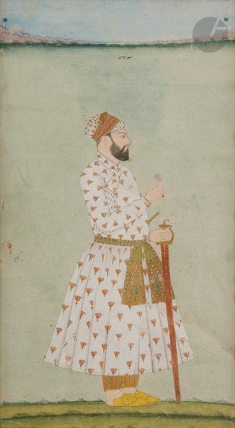 null Portrait du vizir Sa’ad Ullah Khan, Inde moghole, vers 1800
Pigments et or sur...