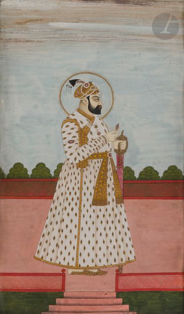 null Portrait de l’empereur Farrukhsiyar, Inde, Bengale occidental, Murshidabad,...