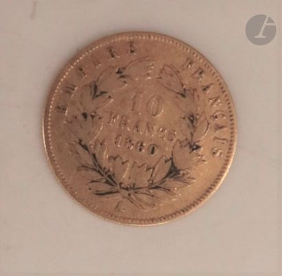null 1 pièce de 10 Francs en or. Type Napoléon III Empereur. 1860 A