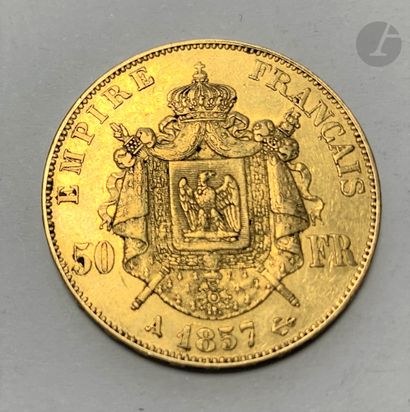 null 50 Francs en or. Type Napoléeon III Empereur. 1857 A