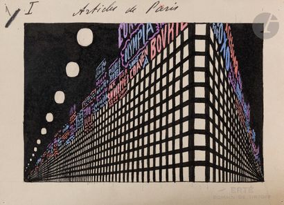 null Romain de Tirtoff dit ERTÉ (1892-1990
)Articles de Paris2
inks and gouaches.
Captioned...