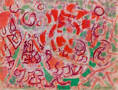 null Marie RAYMOND (1908-1988)
Composition, 1969
Gouache.
Signée et datée en bas...