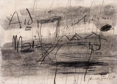 null Arnold FIEDLER [German] 
(1900-1985)
Composition,
1966Lead
pencil
and estompe.
Signed...