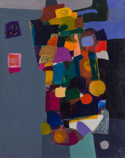 null Denise BOURDOUXHE (1925-1990
)Floating objectsOil
on canvas.
Signed lower left.
Signed...