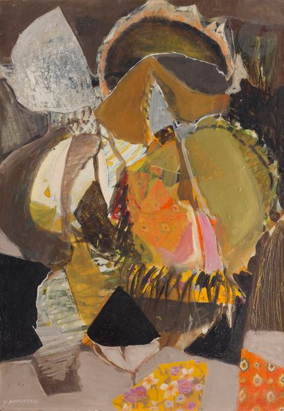 null Denise BOURDOUXHE (1925-1990
)SunflowersOil
on canvas.
Signed lower left.
Signed...