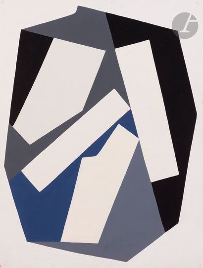 null Roger-François THÉPOT (1925-2003
)Composition, 1955Gouache
.
Signed and dated...