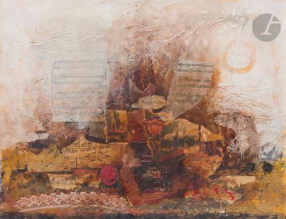 null Nissan ENGEL [israélien] (1931-2016)
Composition
Huile et collage sur toile.
Signée...