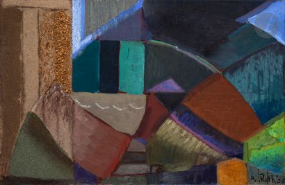 null Alfred RETH [franco-hongrois] (1884-1966)
Composition, 1950
Huile et sable sur...