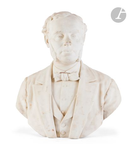 null Randolph John Rogers (1825-1892)
Portrait d’homme
Buste en marbre
Signé et situé...