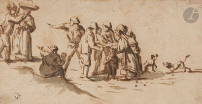 null 17th century FLEMISH school
Lively street scene
Pen and brown ink, grey wash.
Bears...