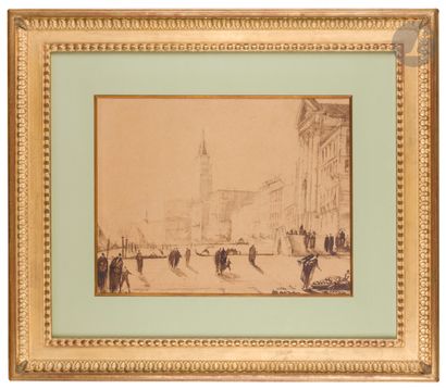 null André MAIRE (1898-1984)
Venice, Saint Mark's Square
Ink and ink wash on pencil...