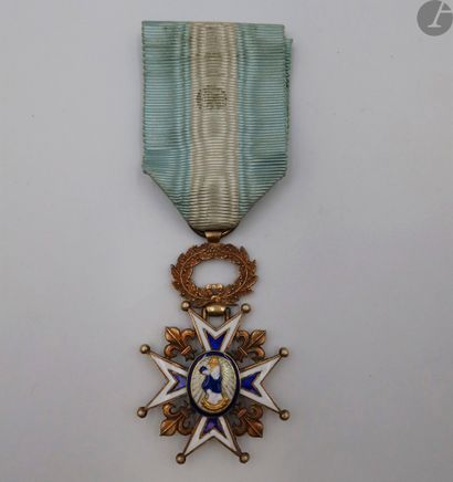 null ESPAGNE
ORDRE DE CHARLES III, créé en 1771.
Croix de chevalier en vermeil et...