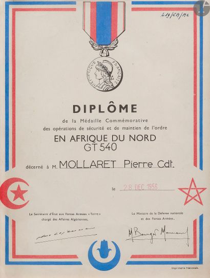 null FRANCESet of
four medals :
- two commemorative medals of North Africa by Lemaire....