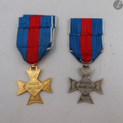 null FRANCE 
ORDRE DU MÉRITE MILITAIRE, created in 1957. 
Two decorations : 
- officer's...