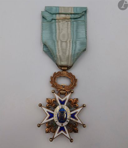 null ESPAGNE
ORDRE DE CHARLES III, créé en 1771.
Croix de chevalier en vermeil et...