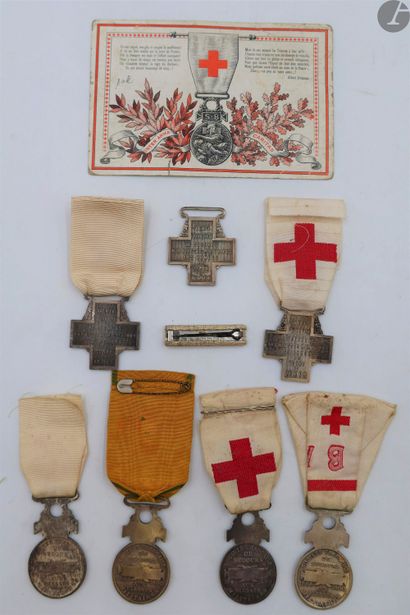 null RED CROSS - SBM and SFSBM 
Set of seven pieces: 
- three crosses of the SBM....