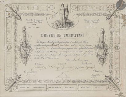 Certificate of combatant of the days of February...