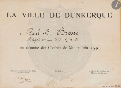 null FRANCEDAL
" Aisne chemin des dames "
medal
. 
In bronze. Ribbon with clasp "...