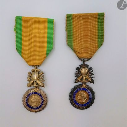 null FRANCE
MÉDAILLE MILITAIRE, instituée en 1852.
Deux médailles militaires.
En...