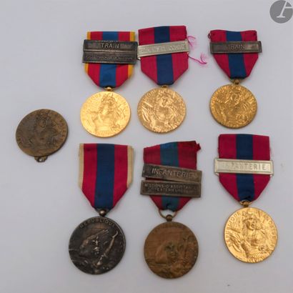 null MINISTERS 
Set of ten medals of ministries and a miniature. 
PTT, Ministry of...