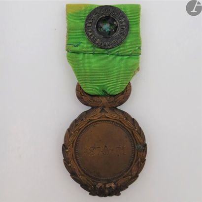 null FRANCE 
Badge of member of the society of the voluntary miners of 1870-1871....