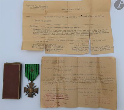 null FRANCE
CROIX DE GUERRE – 2e GM..
Croix de guerre dite de l’Etat français « 1939-1940...