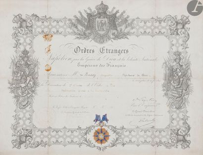 null VATICAN ORDER
OF PIE IX (1847)
Authorization to wear the order of Pius IX for...