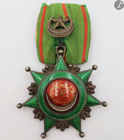 null OTTOMAN EMPIRE 
ORDER OF OSMANIA (1861)
Commander's star in silver, vermeil,...