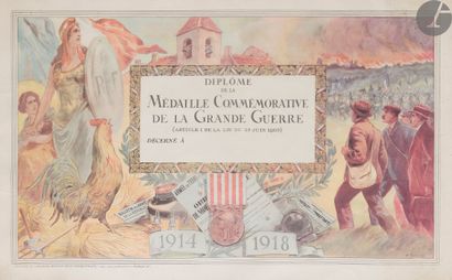null FRANCE
Ensemble composé de :
- deux médailles commémoratives 1914-1918 par Morlon....