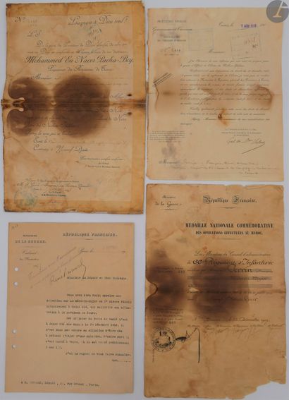 null Set of 8 documents relating to the doctor major François-Henri PERRIN of the...
