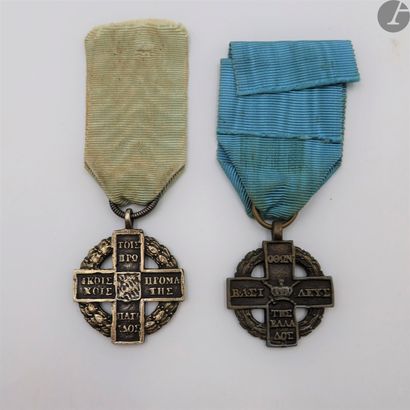 null ITALY 
Set of five medals: 
- bronze medal of the Sardinian military value,...