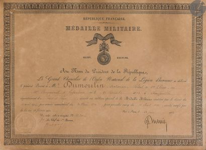 null 
MILITARY
MEDAL
, instituted in 1852.
Military medal, by Barre, of monobloc...