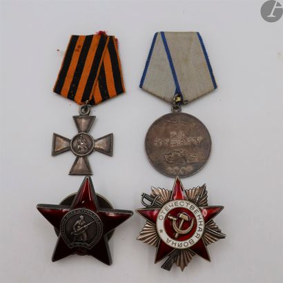 null 
IMPERIAL RUSSIA - SOVIET RUSSIA 



Set of four decorations : 



- Cross of...