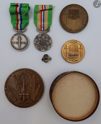 null FRANCE 
MEDAL OF FRENCH RECOGNITION 
Two medals of 3rd class ( Bronze ) of the...