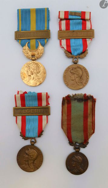 null FRANCESet of
four medals :
- two commemorative medals of North Africa by Lemaire....