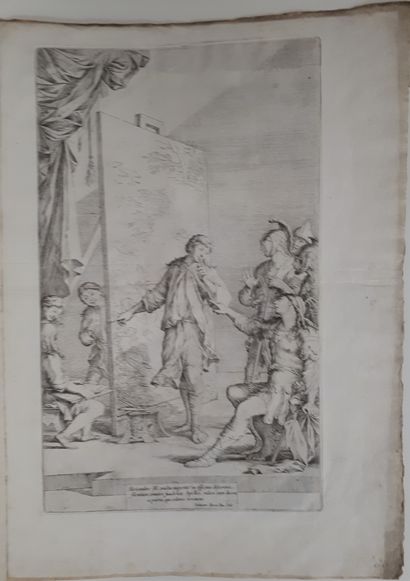 null Salvator Rosa (1615-1653) 

Alexander in the workshop of Apelles; Democritus;...
