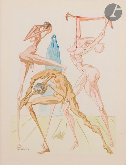 null Salvador Dalí (1904-1989) 

Pl. for Dante, The Divine Comedy. 1960. Wood engraving....