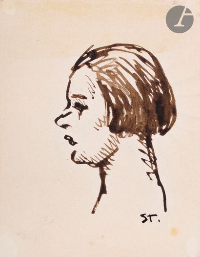 null 
*Theophile Alexandre Steinlen (1859-1923) 


A lot of 3 drawings: 1) Study...