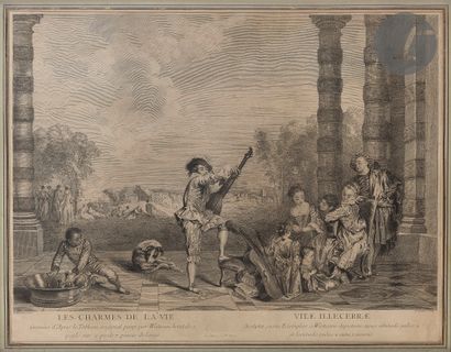 null Antoine Watteau (1684-1721) (after) 

The Charms of Life. Engraved by Aveline....