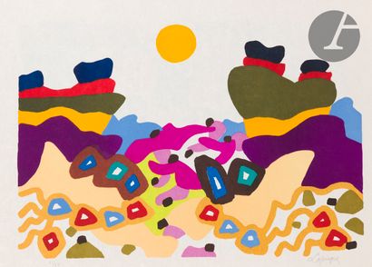 null Charles Lapicque (1898-1988) 

The Desert. 1970. Lithograph. The sheet : 645...