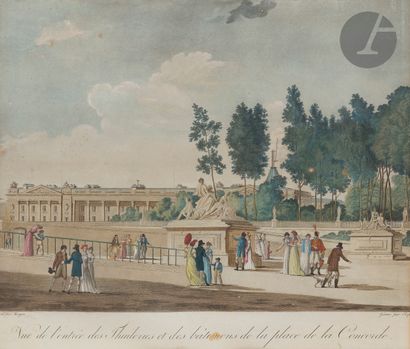 null Antoine-Pierre Mongin (1761-1837) (d'après) 

Vue de l'entrée des Thuileries...