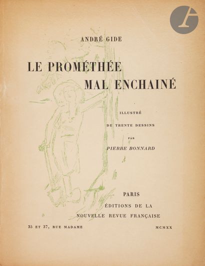 null 
*Pierre Bonnard (1867-1947) 


Gide (André). Prométhée mal enchaîné. Paris,...