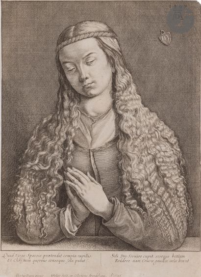  Wenzel ou Wenceslas Hollar (1607-1677) 
Femme aux cheveux dénoués, ou La Sainte...