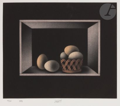 Mario Avati (1921-2009) 

Eggs. 1984. Black...