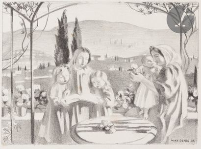 null Maurice Denis (1870-1943) 

Maternité au jardin. 1926. Lithographie. 182 x 240...