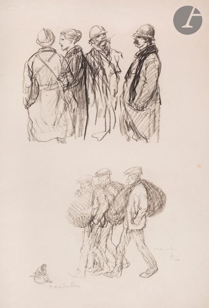 null 
*Théophile Alexandre Steinlen (1859-1923) 


Le Môme ; La Payse ; Soldats et...