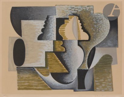 null 
Serge Charchoune (russe, 1888-1975) 


Composition cubiste. Vers 1960. Lithographie...