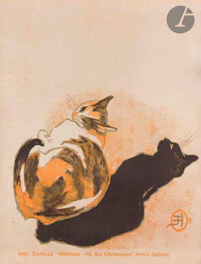 null Théophile Alexandre Steinlen (1859-1923)
Deux chats. Affiche pour l’exposition...