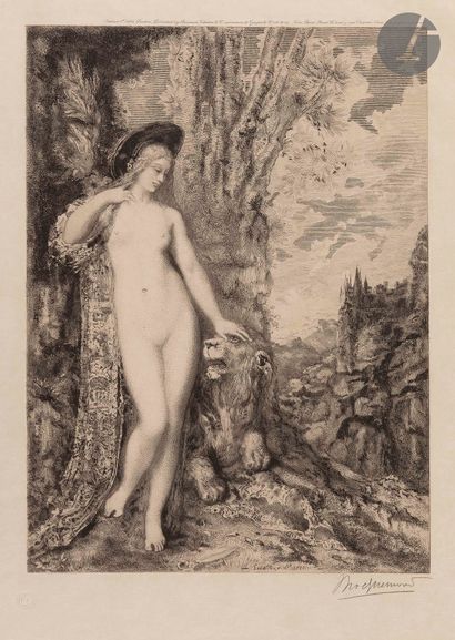 null Félix Bracquemond (1833-1914
) The Lion in Love (Pl. for the Fables of La Fontaine)....